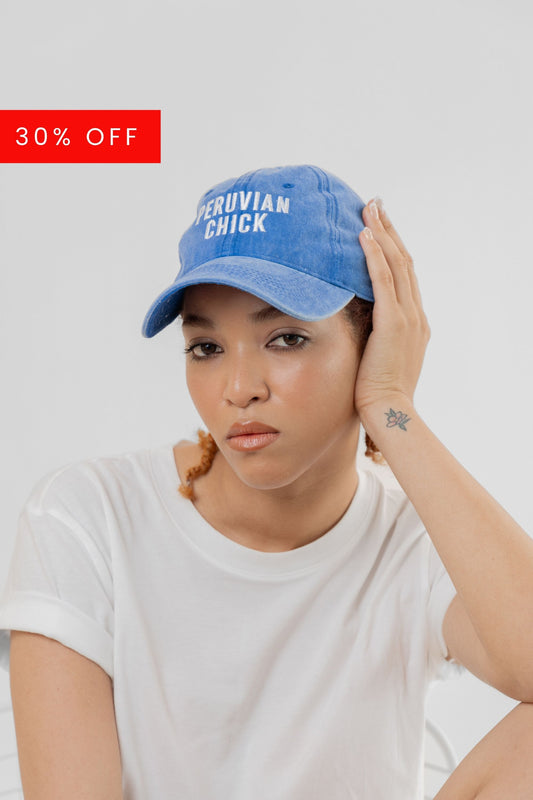 GORRA PERUVIAN CHICK AZUL JEAN